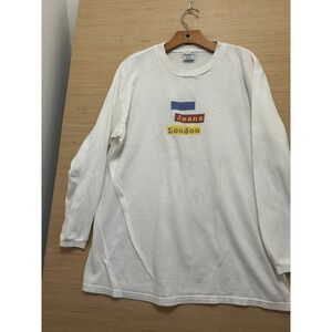 Pepe Jeans London Long Sleeve‎ T-Shirt Graphic Print White Made in USA